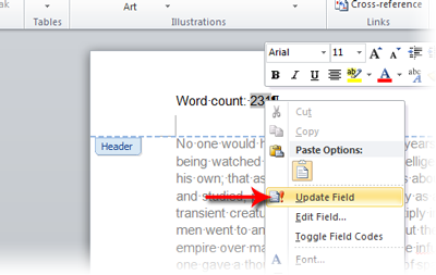 word for mac 2016 word count